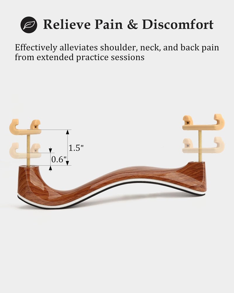 LMS Universal Extra Long Fork for Violin Shoulder Rest 4/4 3/4 Full Size, Replacement for Violin Viola Fiddle Shoulder Rest Extra-Long Feet, 1.5 inch (Khaki) - Image 4